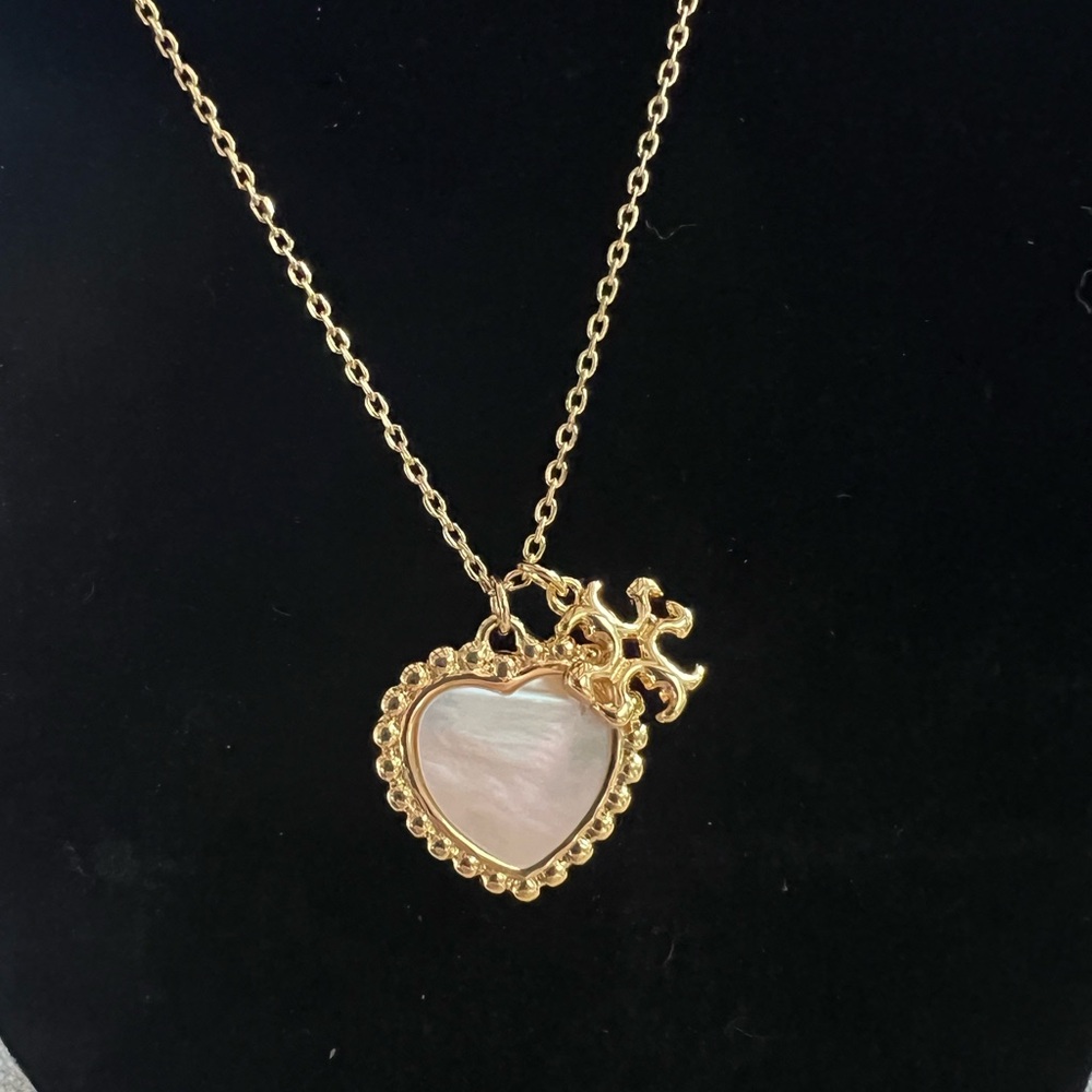 Tory Burch Gold Mother of Pearl Necklace